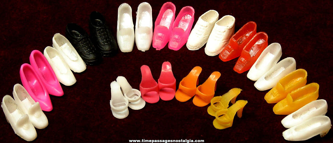 (15) Pairs of Barbie or Similar Doll Plastic Toy Shoes