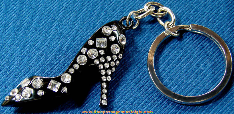 Woman’s High Heeled Shoe with Stones Key Chain