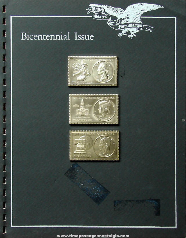 (3) Different ©1976 United States Bicentennial Coin Numistamps