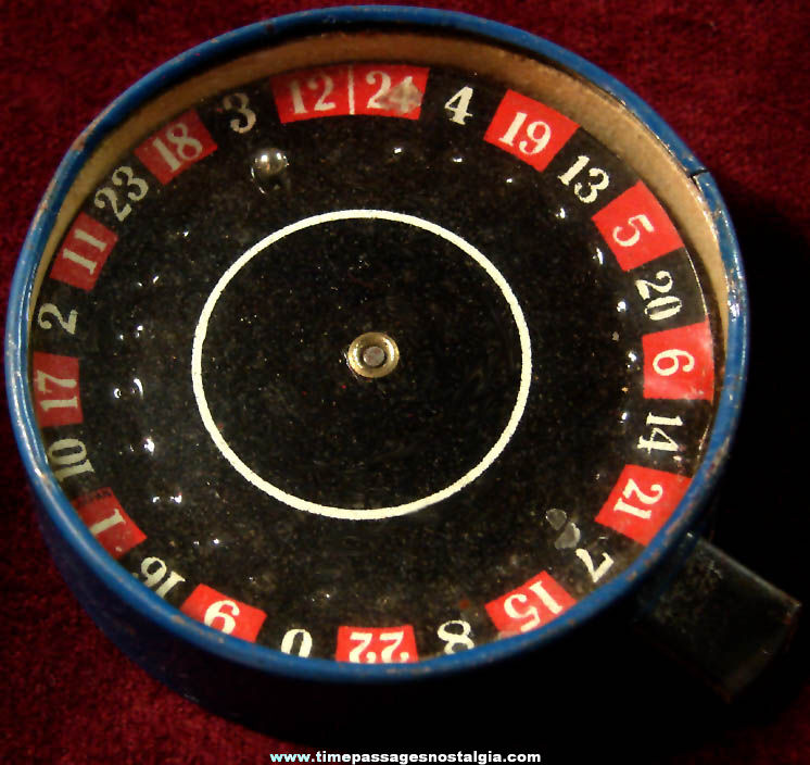 Small Old Toy Gambling Roulette Wheel