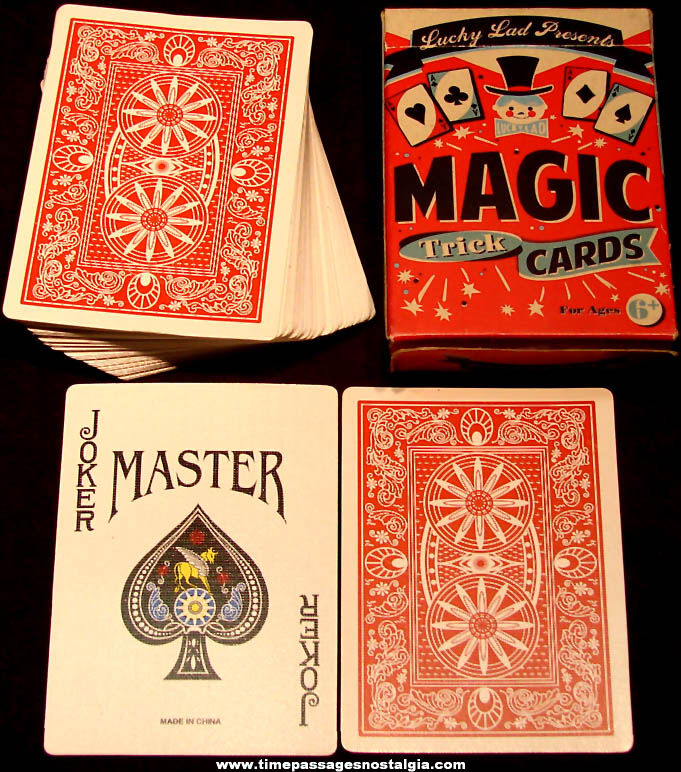 Unused Boxed Lucky Lad Magic Trick Card Deck