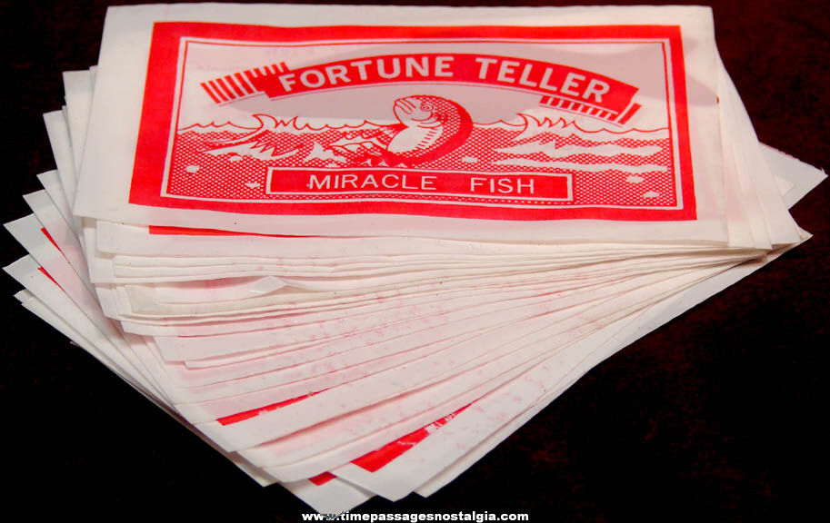 (24) Old Novelty Fortune Teller Miracle Fish with Envelopes