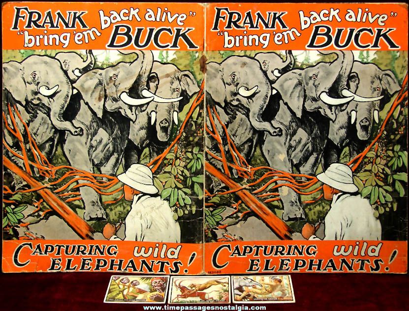 (4) Old Frank Buck Radio & Movie Character Advertising Items