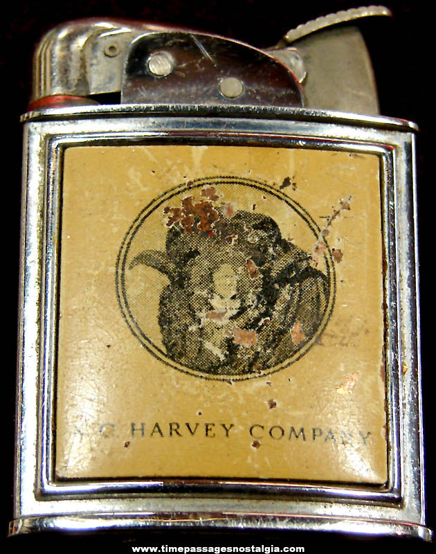 Old R. C. Harvey Company Advertising Premium Evans Cigarette Lighter