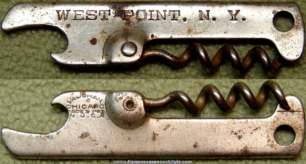 Old West Point New York Advertising Souvenir Cork Screw Bottle Opener