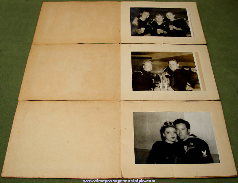 (3) 1946 Sweets Ball Room Advertising Souvenir Photograph Folders With U.S. Navy Sailors