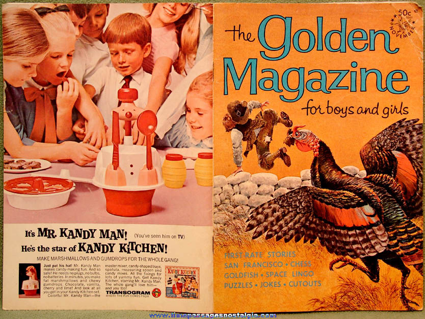 November 1966 Golden Magazine For Boys & Girls With Great Vintage Advertising