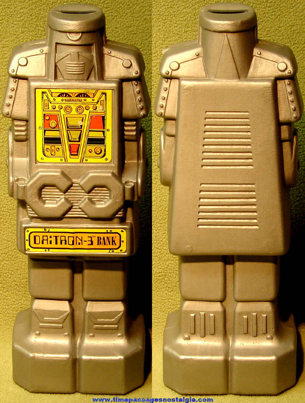 Colorful Unused 1985 Daitron-3 Plastic Toy Robot Novelty Coin Bank