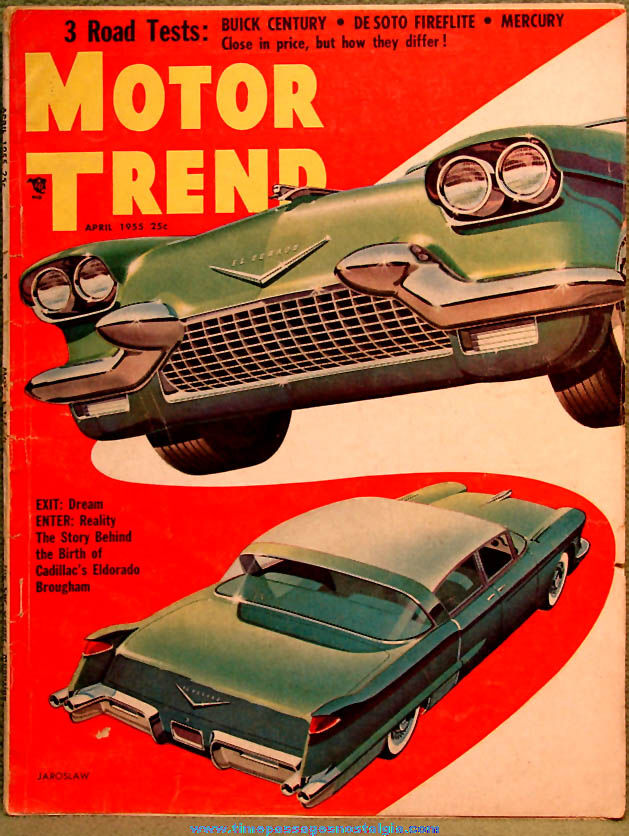  April 1955 Motor Trend Magazine Back Issue Volume 7 Number 4