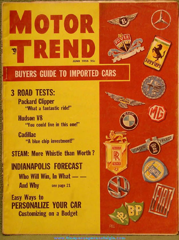  June 1955 Motor Trend Magazine Back Issue Volume 7 Number 6