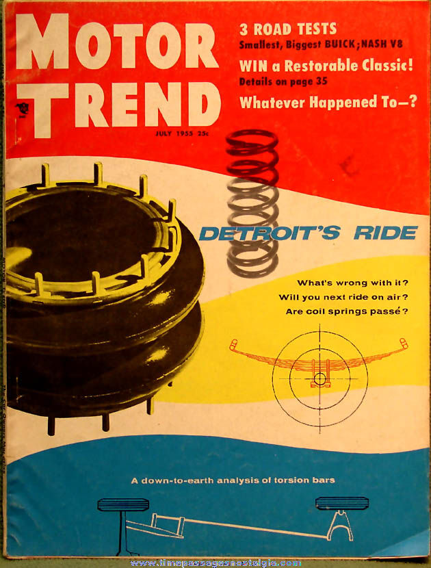  July 1955 Motor Trend Magazine Back Issue Volume 7 Number 7