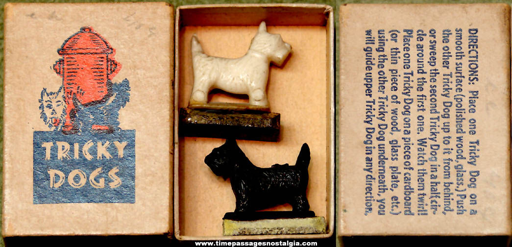 ©1946 Boxed Set of Scottie Tricky Dog Novelty Toy Magnet Figures