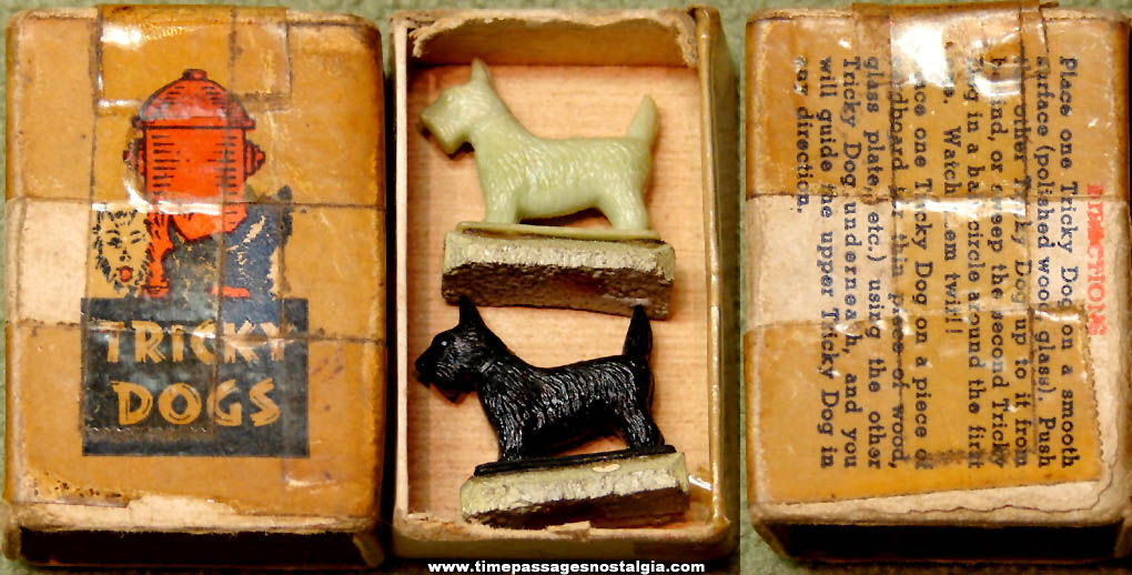 1946 Boxed Set of Scottie Tricky Dog Novelty Toy Magnet Figures