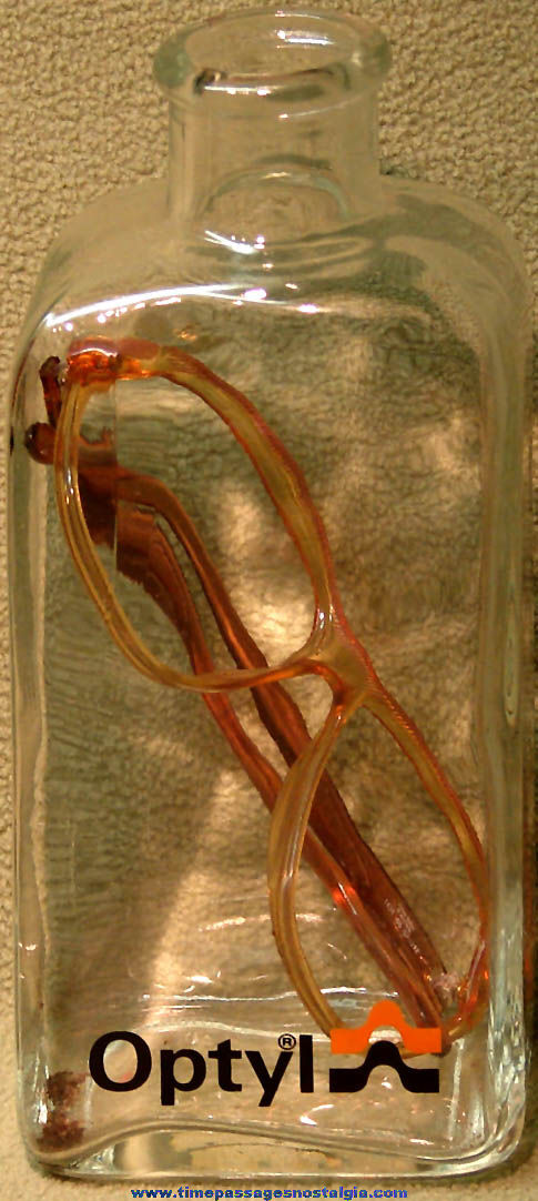 Optyl Eye Glasses In A Glass Bottle Advertising Premium Display