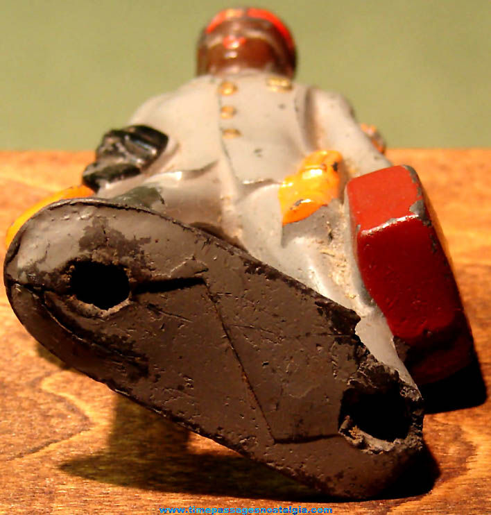 Old Painted Metal Black Railroad Porter Toy Play Set Figure