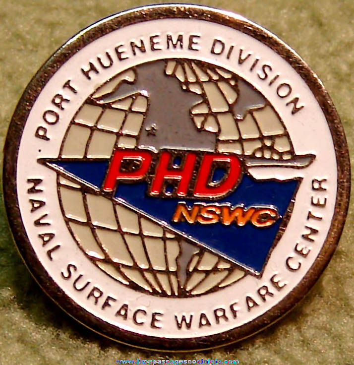 United States Naval Surface Warfare Center Port Hueneme Division Advertising Logo Pin