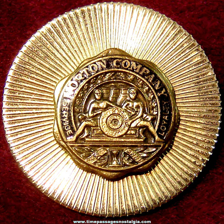 Old Enameled Norton Company Advertising Employee Loyalty Service Pin