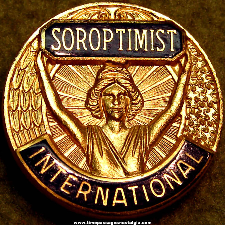 Old Enameled Soroptimist International Advertising Pin