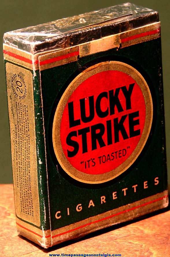Old Lucky Strikes Cigarettes Store Display or Machine Dummy Package