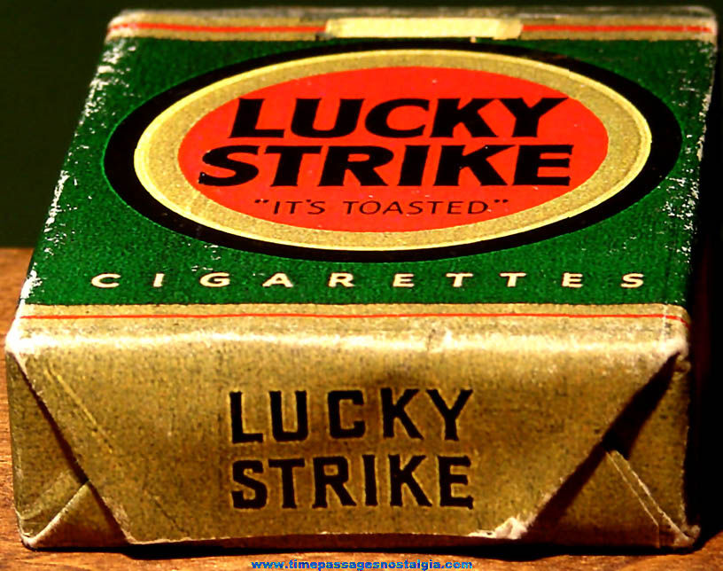 Old Lucky Strikes Cigarettes Store Display or Machine Dummy Package