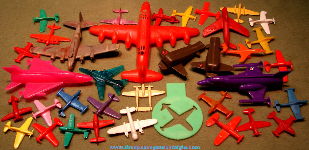 small plastic toy airplanes