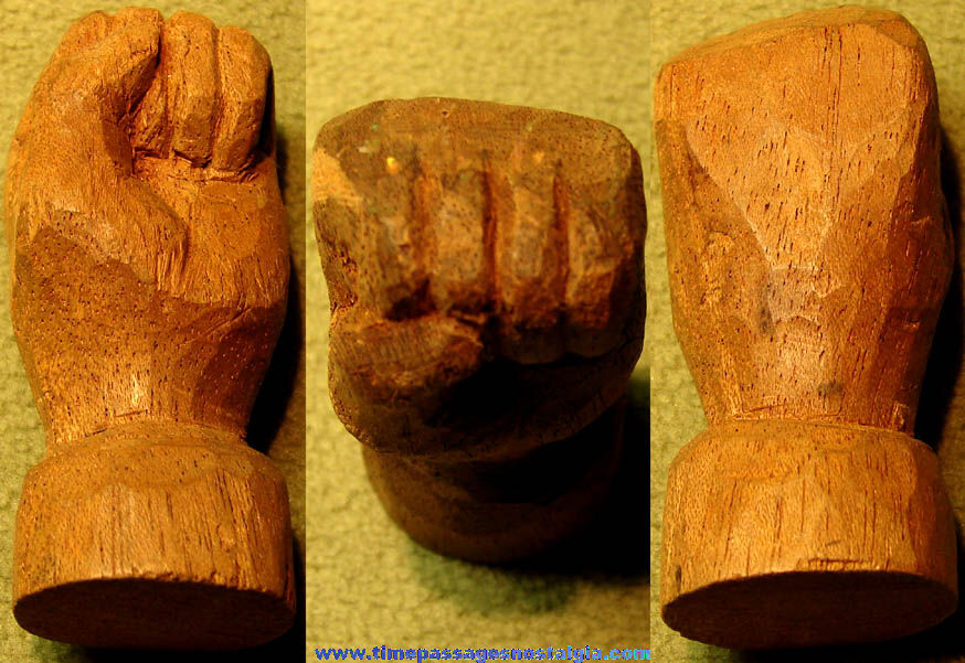 Small Old Hand Carved Wooden Fist