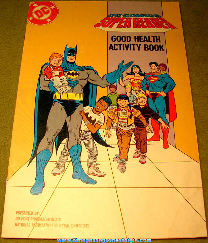 Unused 1989 DC Comics Super Heroes Good Health Activity Book