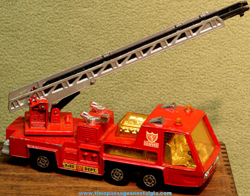 1972 Lesney Matchbox Super Kings Toy K9 Fire Tender Ladder Truck