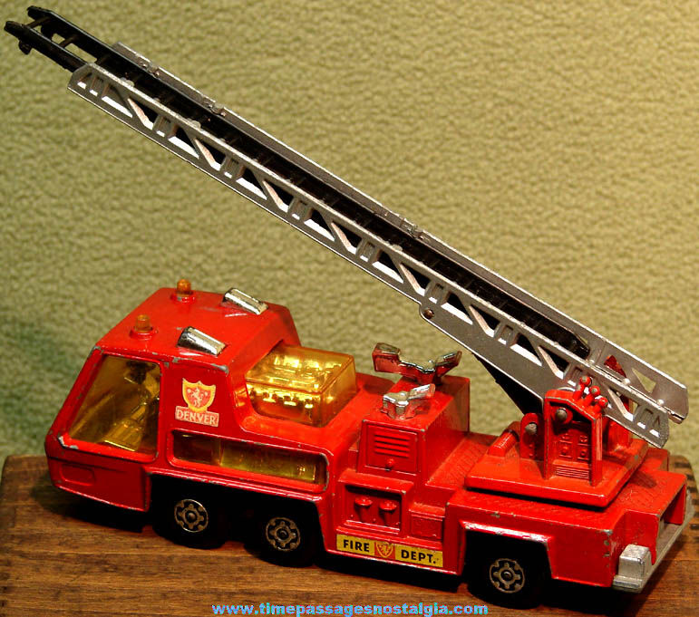 1972 Lesney Matchbox Super Kings Toy K9 Fire Tender Ladder Truck