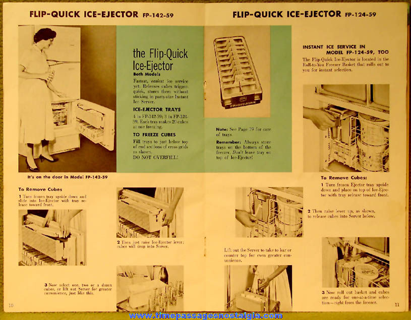 1958 Frigidaire Frost Proof Refrigerator Freezer Owners Manual Booklet