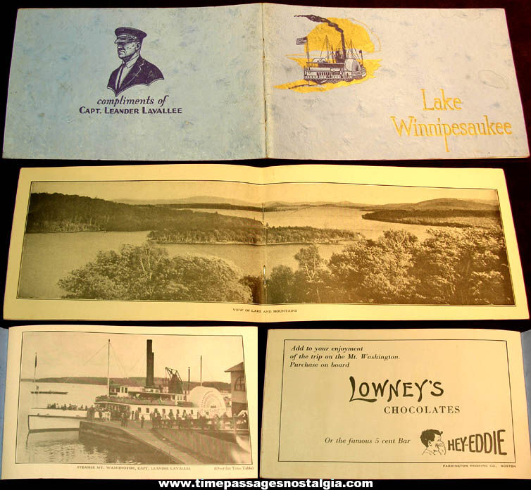 1928 Lake Winnipesaukee New Hampshire Advertising Premium Souvenir Booklet