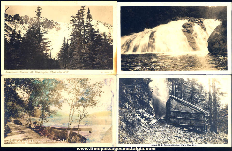 (8) Old New Hampshire White Mountains Real Photo Post Cards