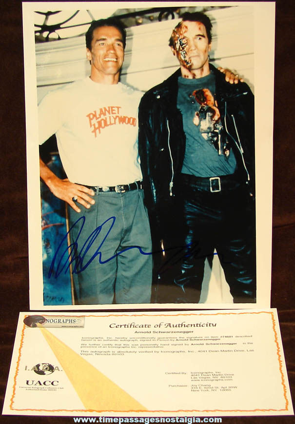 2006 Arnold Schwarzenegger Autographed Publicity Color Photograph with Certificate of Authenticity