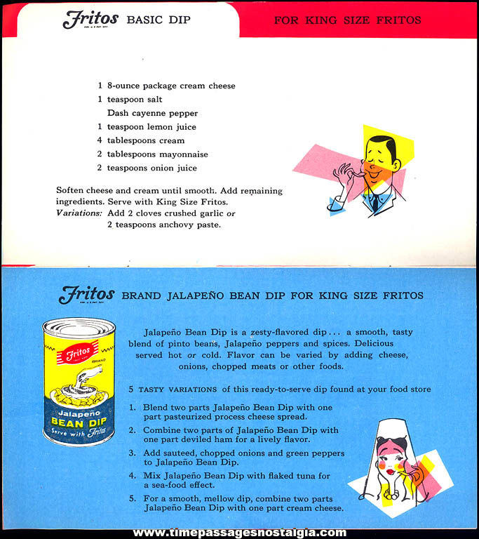 1956 Fritos Corn Chips Advertising Premium Recipe Booklet