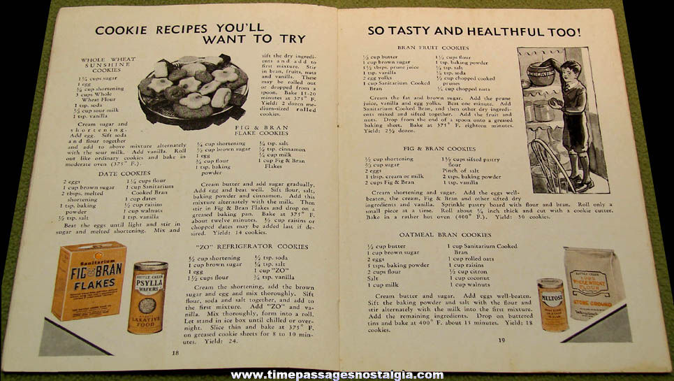 Old Battle Creek Health Food Advertising Premium Recipe Booklet