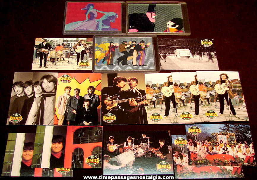 (16) Colorful 1990s Beatles Music Non Sports Collector Trading Cards