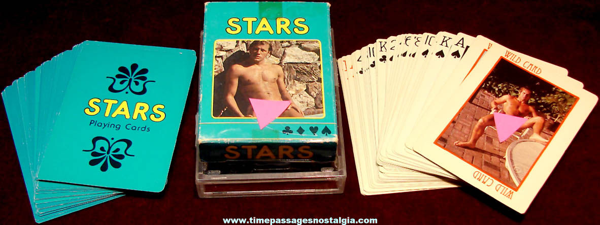 Old Boxed & Complete Naked Men Stars Playing Card Deck