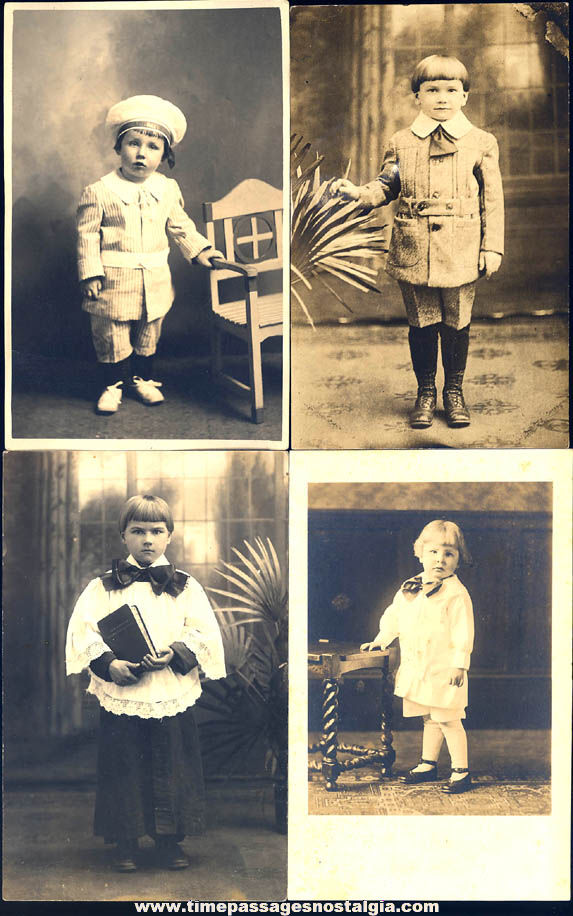 (12) Old Real Photo Post Cards of Babies and Children