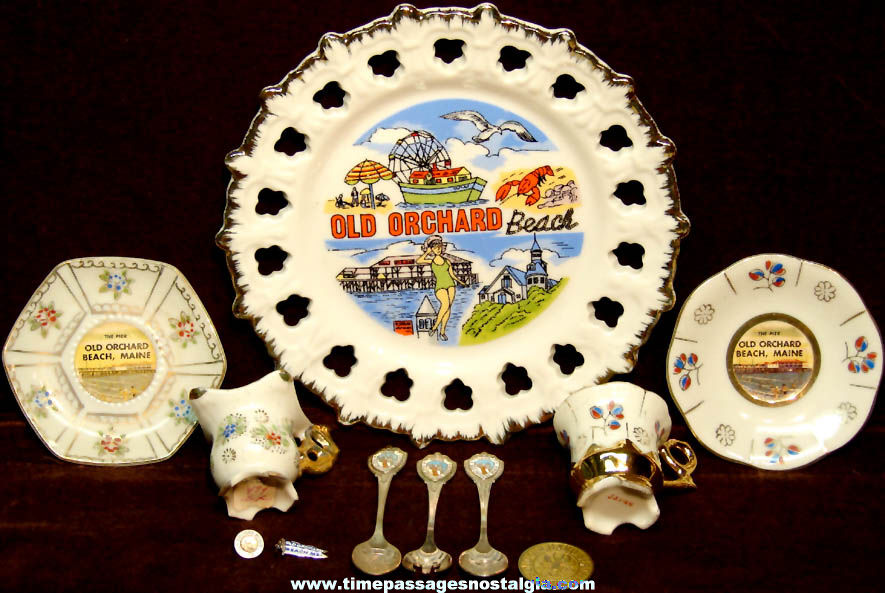 (11) Small Old Orchard Beach Maine Advertising Souvenir Items