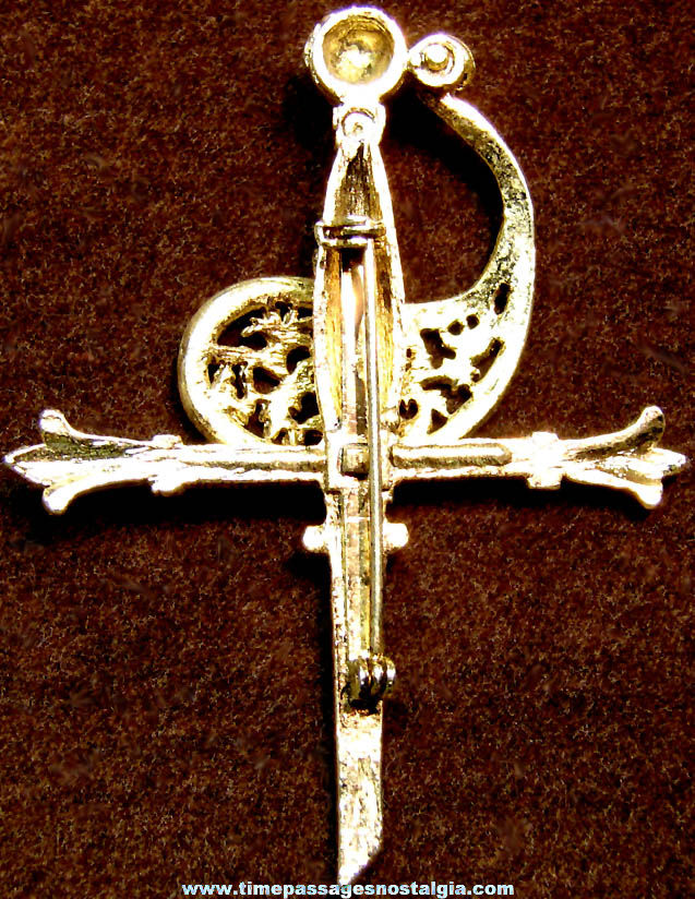Fancy Old Metal Sword Jewelry Brooch Pin
