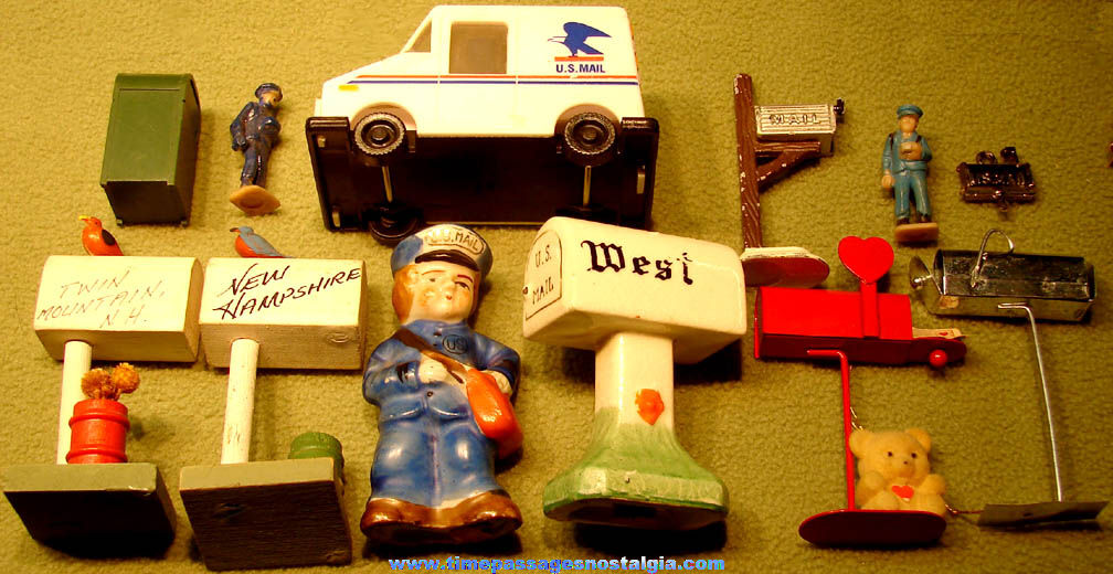(12) Different Small Old United States Mailman or Letter Carrier Related Items