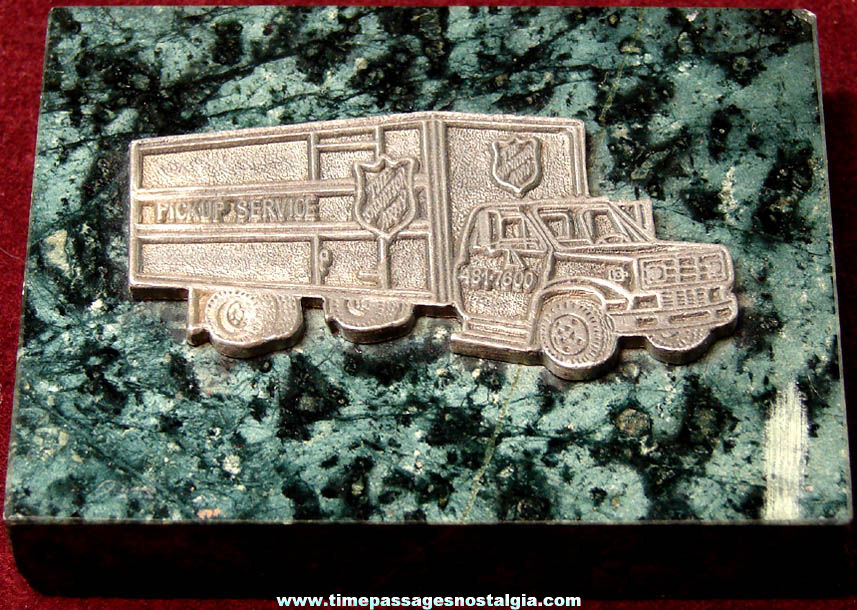 Salvation Army Pick Up Service Truck Advertising Paper Weight
