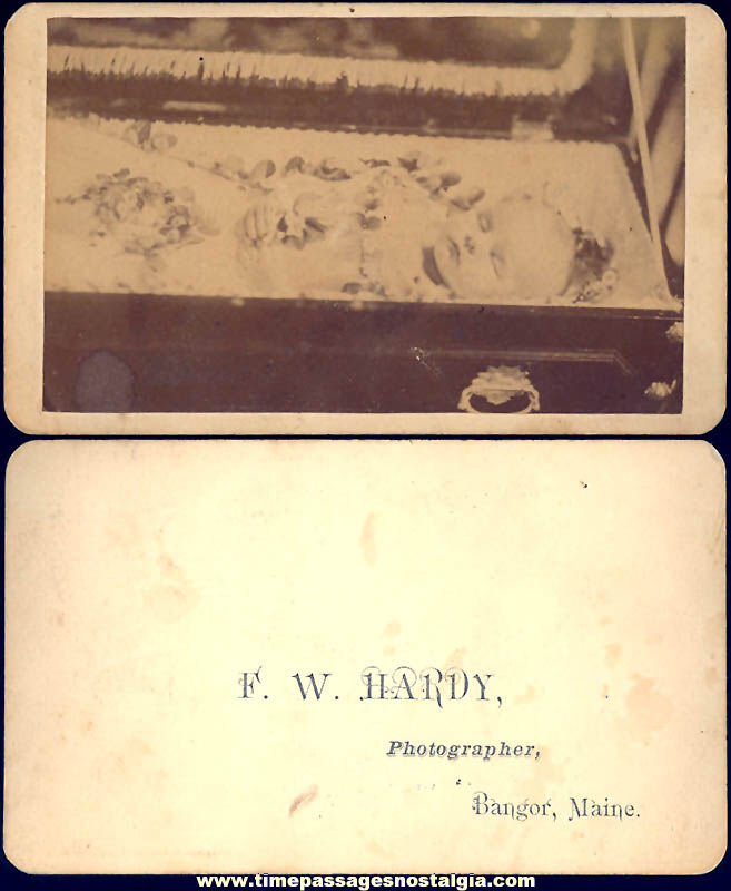 1800s Bangor Maine Postmortem Baby or Infant Carte De Visite Photograph