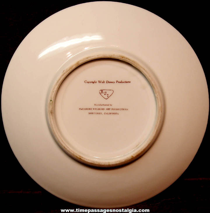 Old Walt Disney Productions Disneyland Tomorrowland Advertising Souvenir Plate