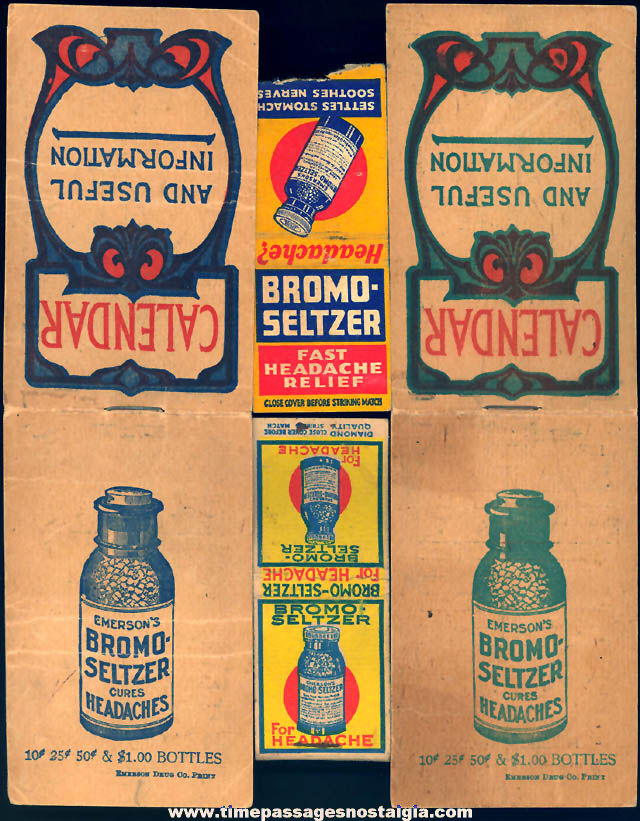 (4) Different Small Old Emerson’s Bromo Seltzer Advertising Premium Items
