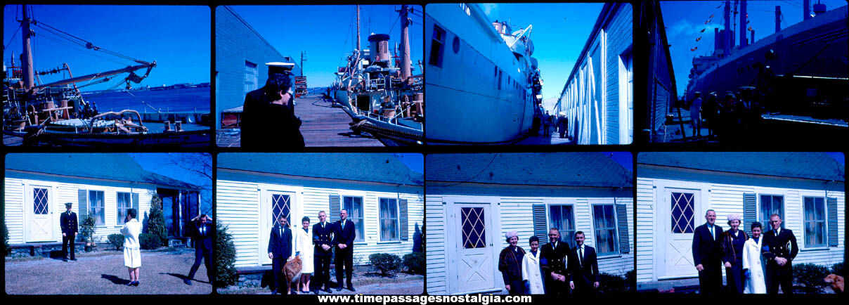 (8) 1963 State of Maine Ship & Maine Military Academy Kodachrome Color Photograph Slides