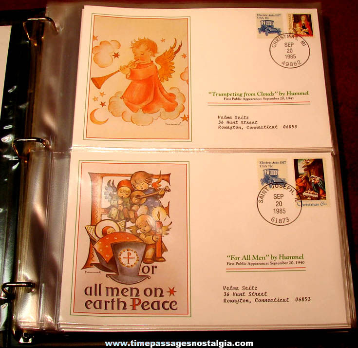 (54) 1985  1987 Hummel Christmas Commemorative Stamped Cover Collection