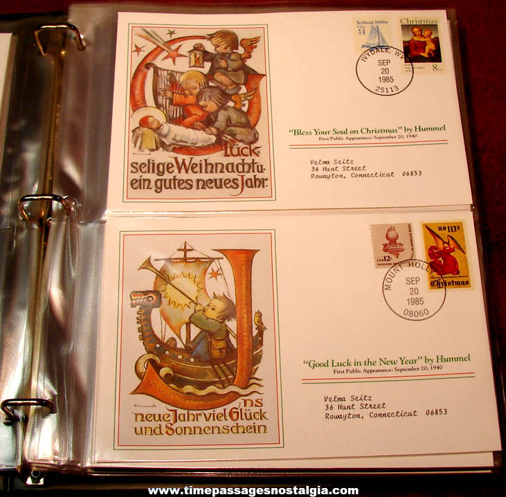 (54) 1985  1987 Hummel Christmas Commemorative Stamped Cover Collection