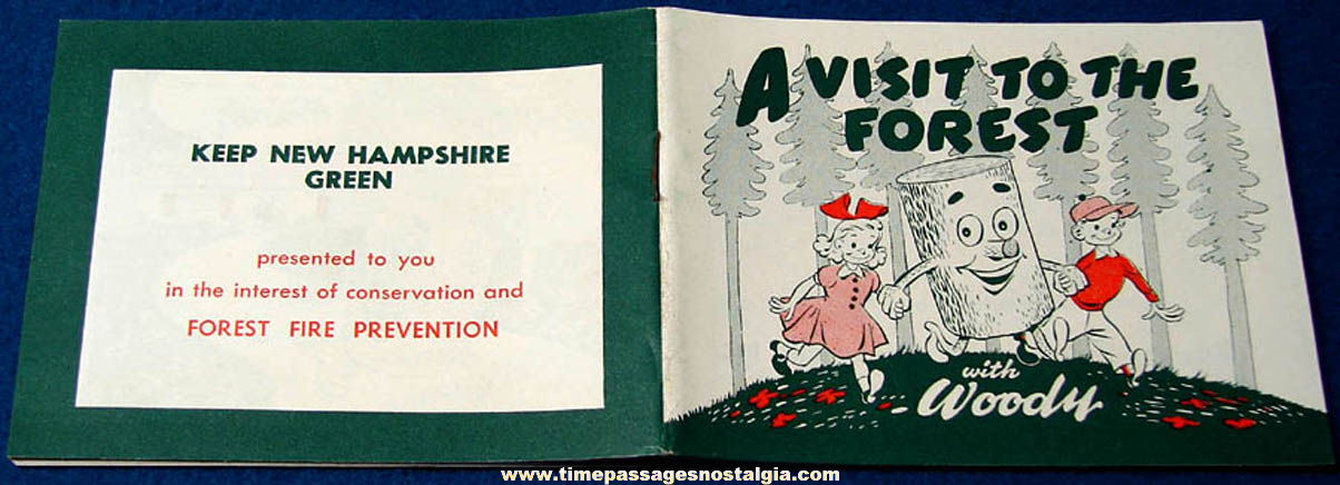 Old Unused A Visit To The Forest With Woody Fire Prevention Advertising Booklet