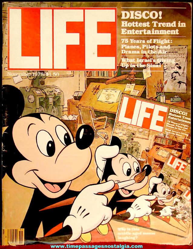 November 1978 Walt Disney Mickey Mouse Cover Life Magazine